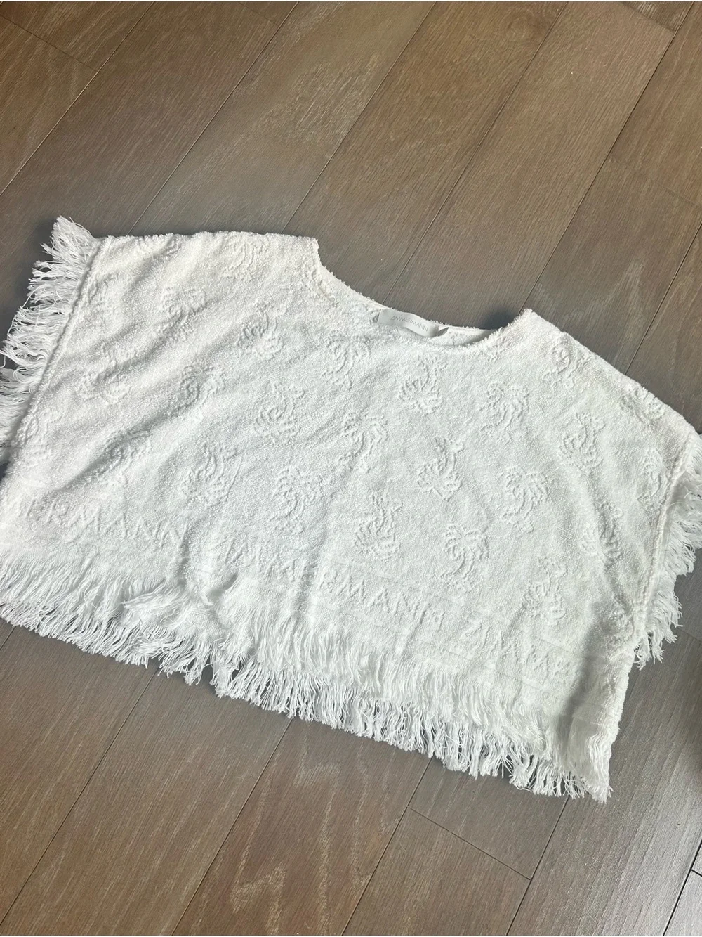Zimmermann White Logo Jacquard Crop Top - Picture 4 of 6